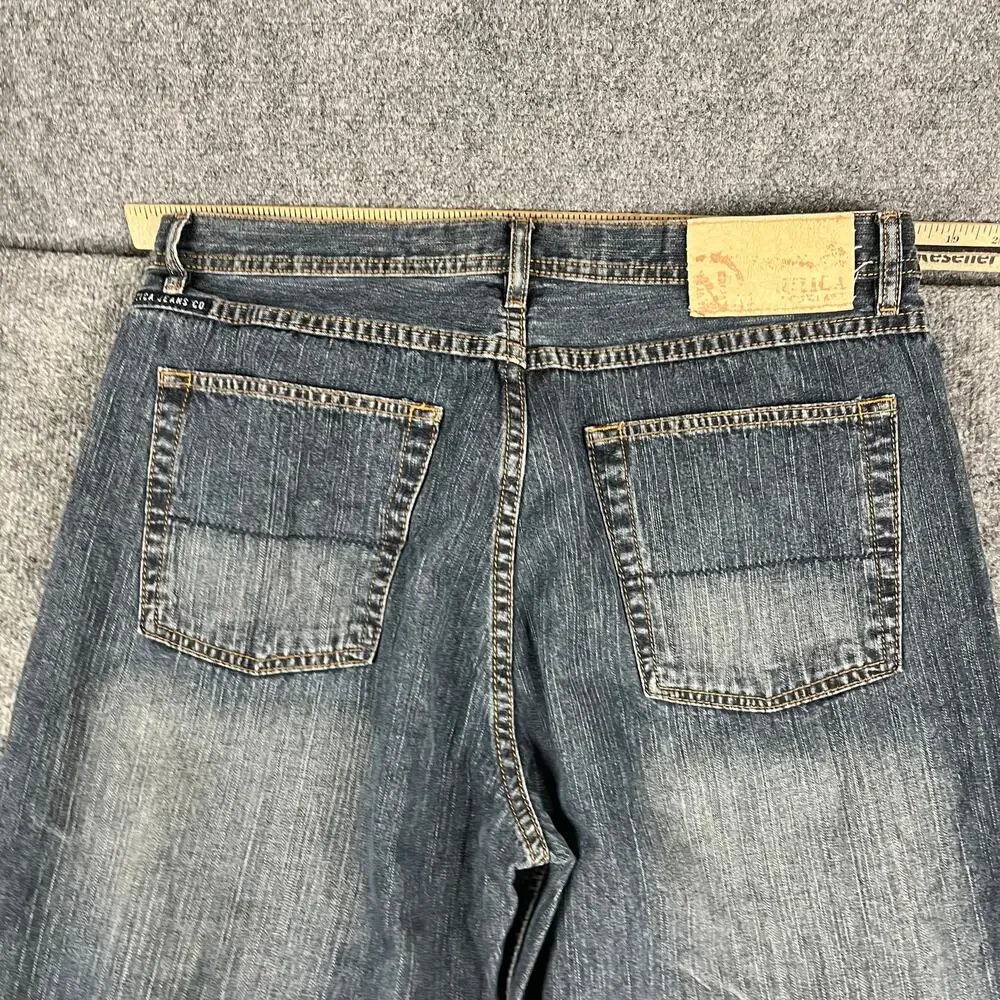 Nautica Jeans Mens 34x34‎ Blue Straight Leg Classic Fit Denim Pants Casual